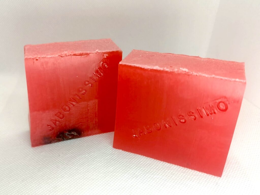Jabones de Bergamota recién cortados